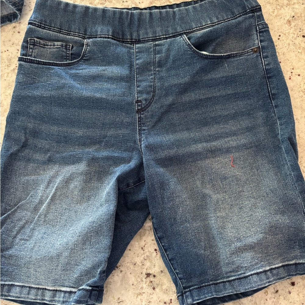 DKNY Women's Dark Blue Denim Jean Shorts